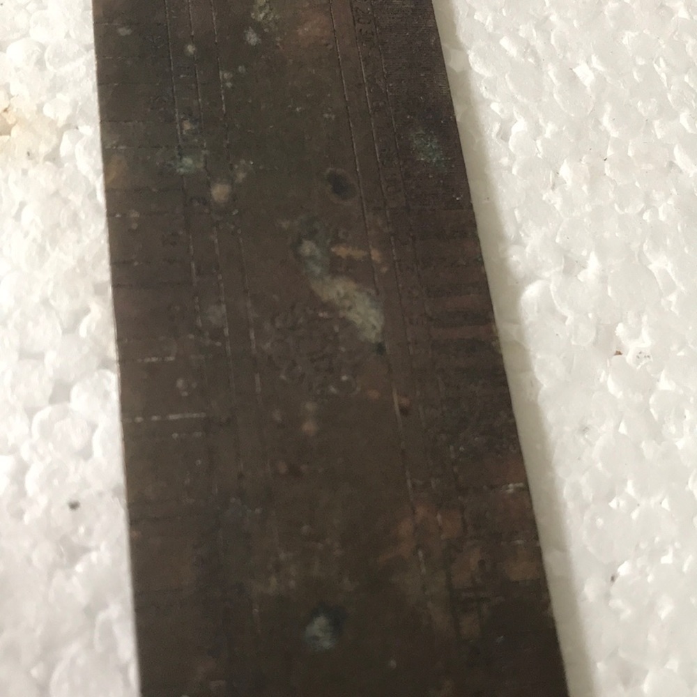 Antique Solid Brass Special Ruler - image 3